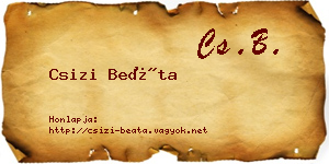 Csizi Beáta névjegykártya